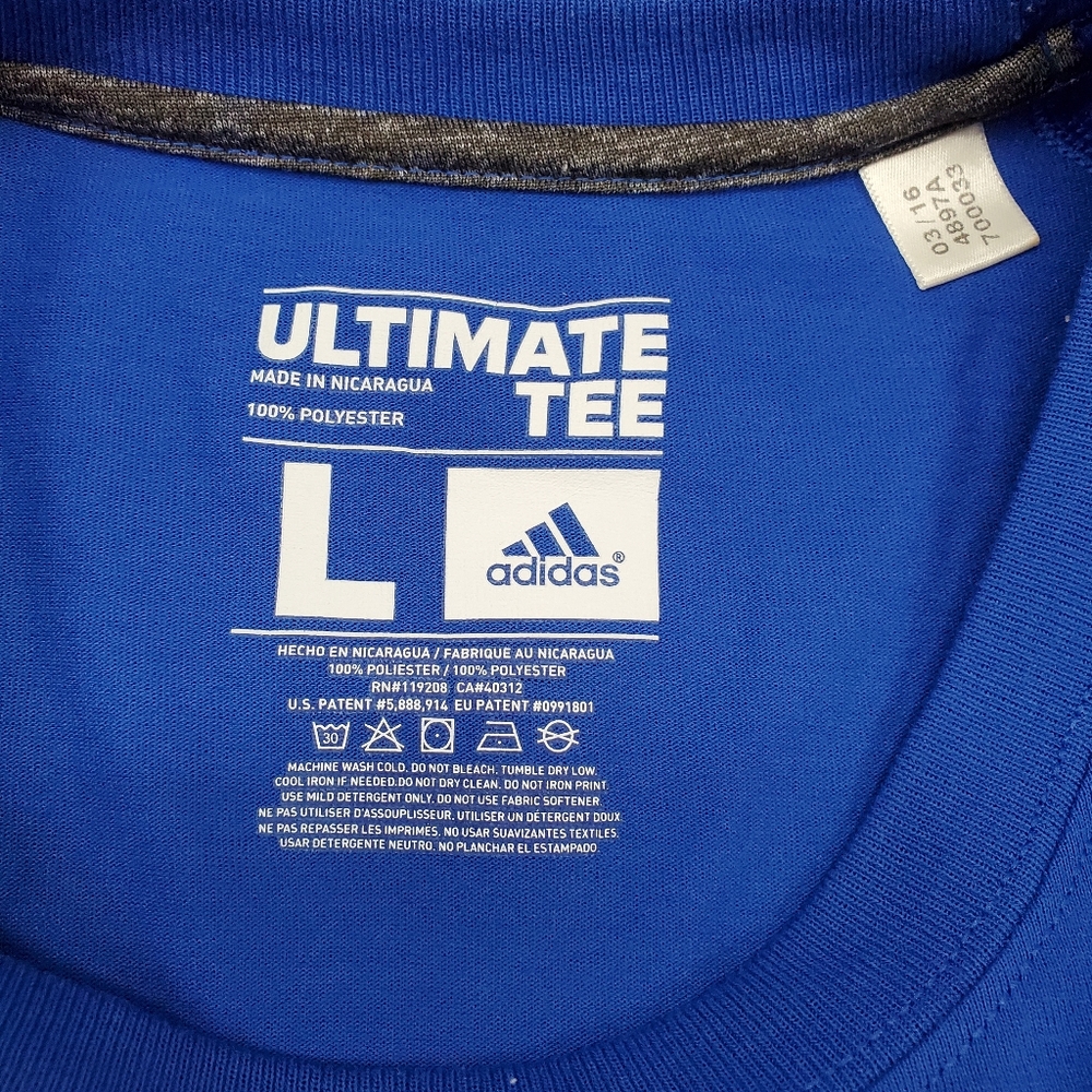 Adidas Climalite Golden State Warriors Shirt Men's Large Blue NBA Basketball - Picture 7 of 10